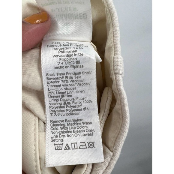 J.CREW Womens Size 8 Viscose & Linen Blend Re-Imagined Shorts Cream - Picture 8 of 8